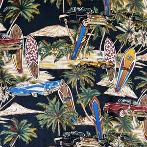 57 Chevy Classic Car Hot Rod Men (XXL) route 66 Hawaiian island collection shirt